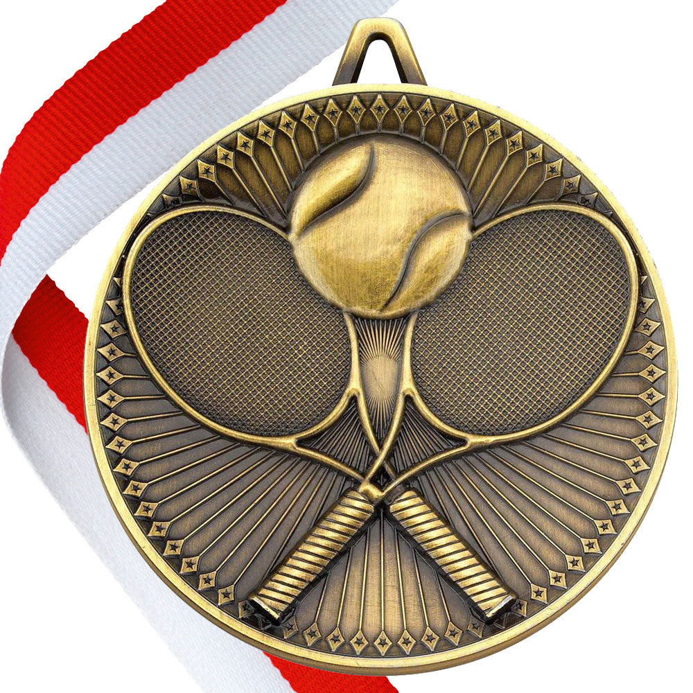 Tennis Antique 60mm Medal BW Trophies