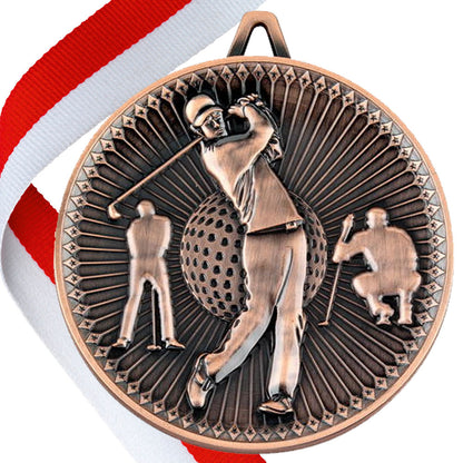 Golf Antique Style 60mm Medal