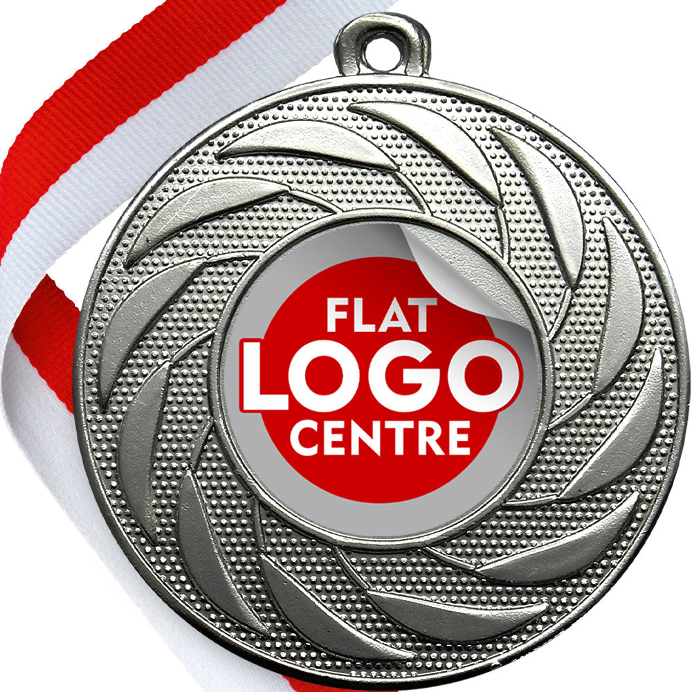 Spinner Design Medal flat centre - MINIMUM ORDER 100