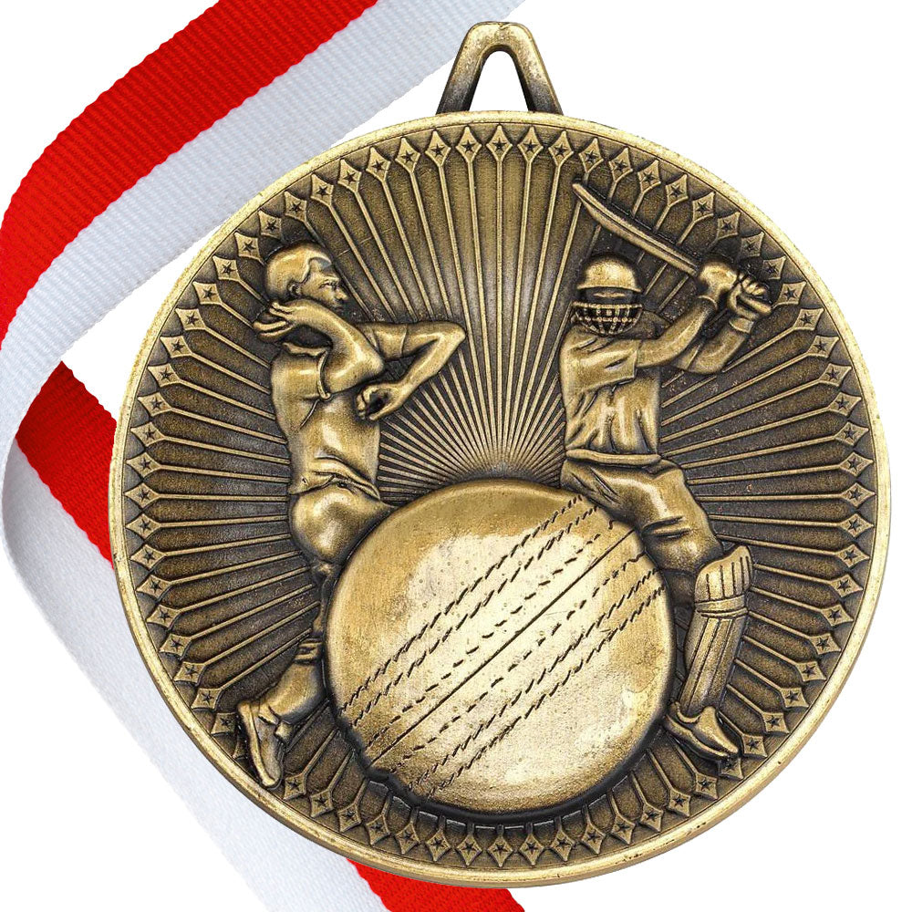 Cricket Antique 60mm Medal BW Trophies