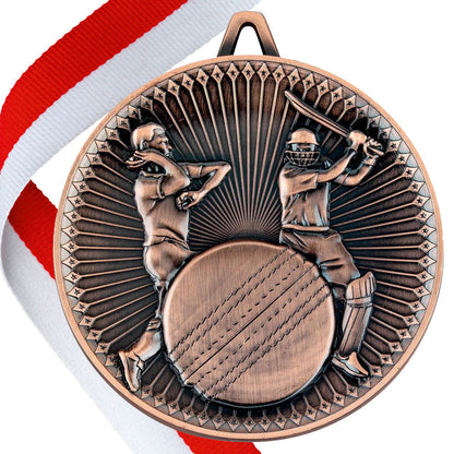 Cricket Antique 60mm Medal BW Trophies