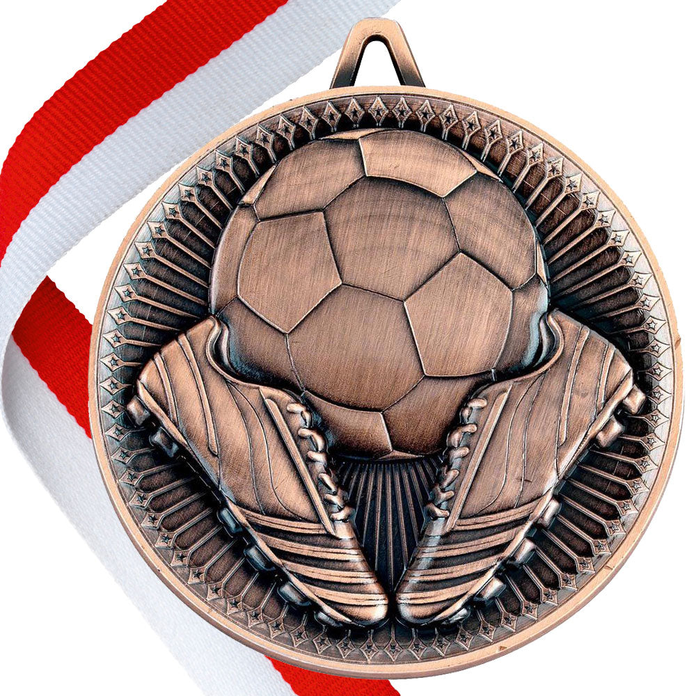 Football + Boots 60mm Medal