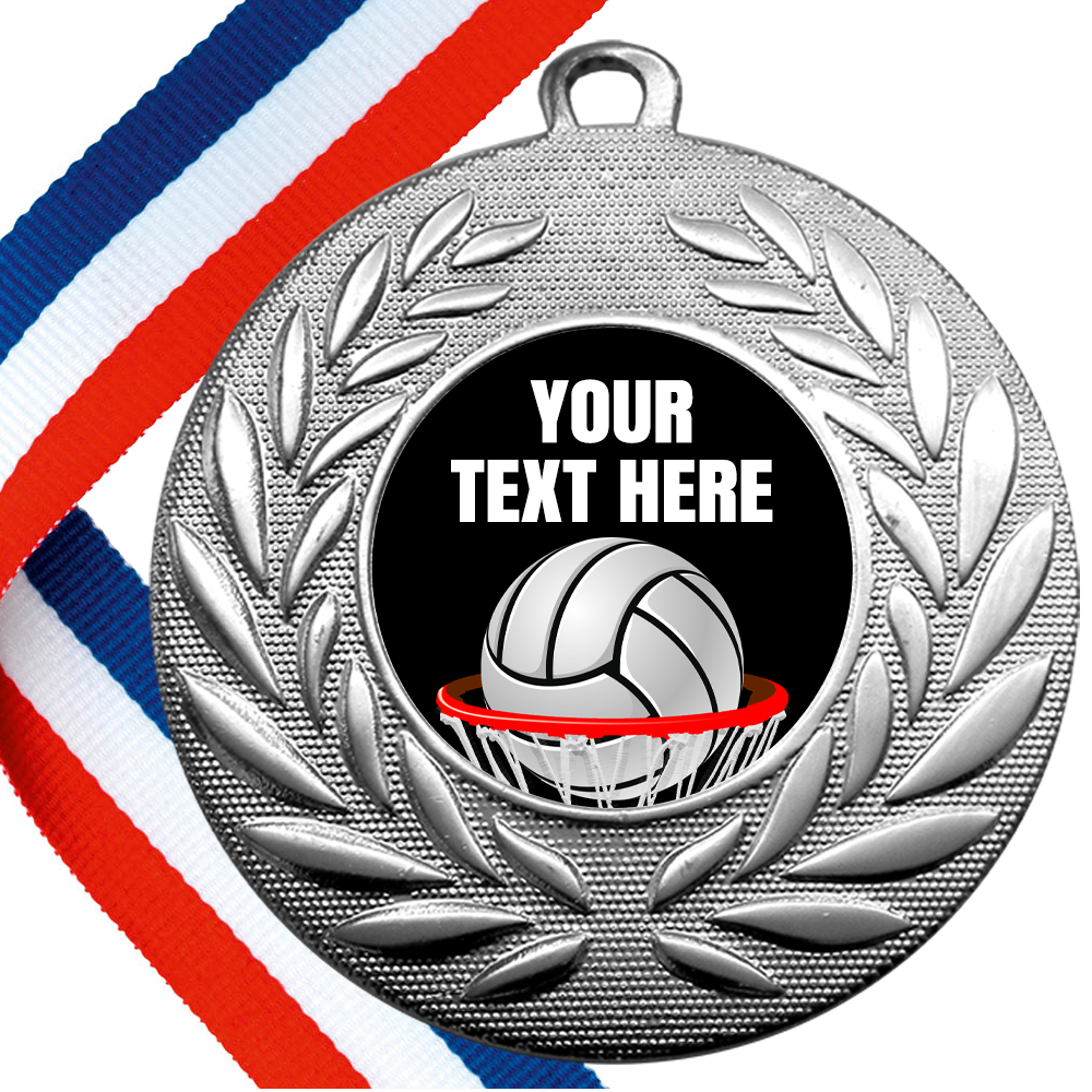 Set of Personalised Netball Wreath Medals On Ribbons