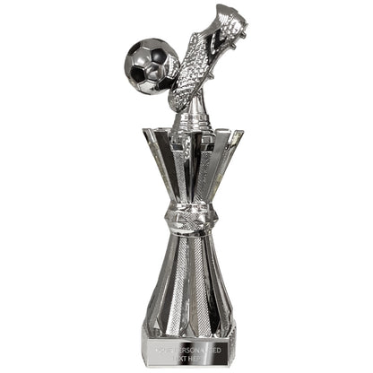 Football Silver Trophy Award with Silver Boot&Ball (X621/2 01)