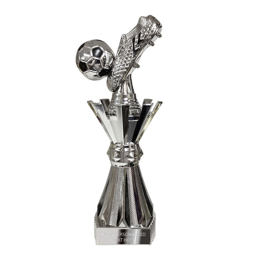 Football Silver Trophy Award with Silver Boot&Ball (X621/2 01)