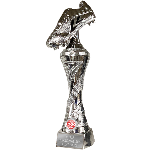 Football Silver Trophy Award with Silver Boot (X834)