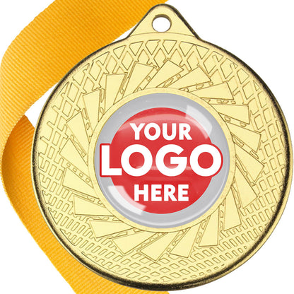 50mm Blade Design Wreath Medals on Ribbons