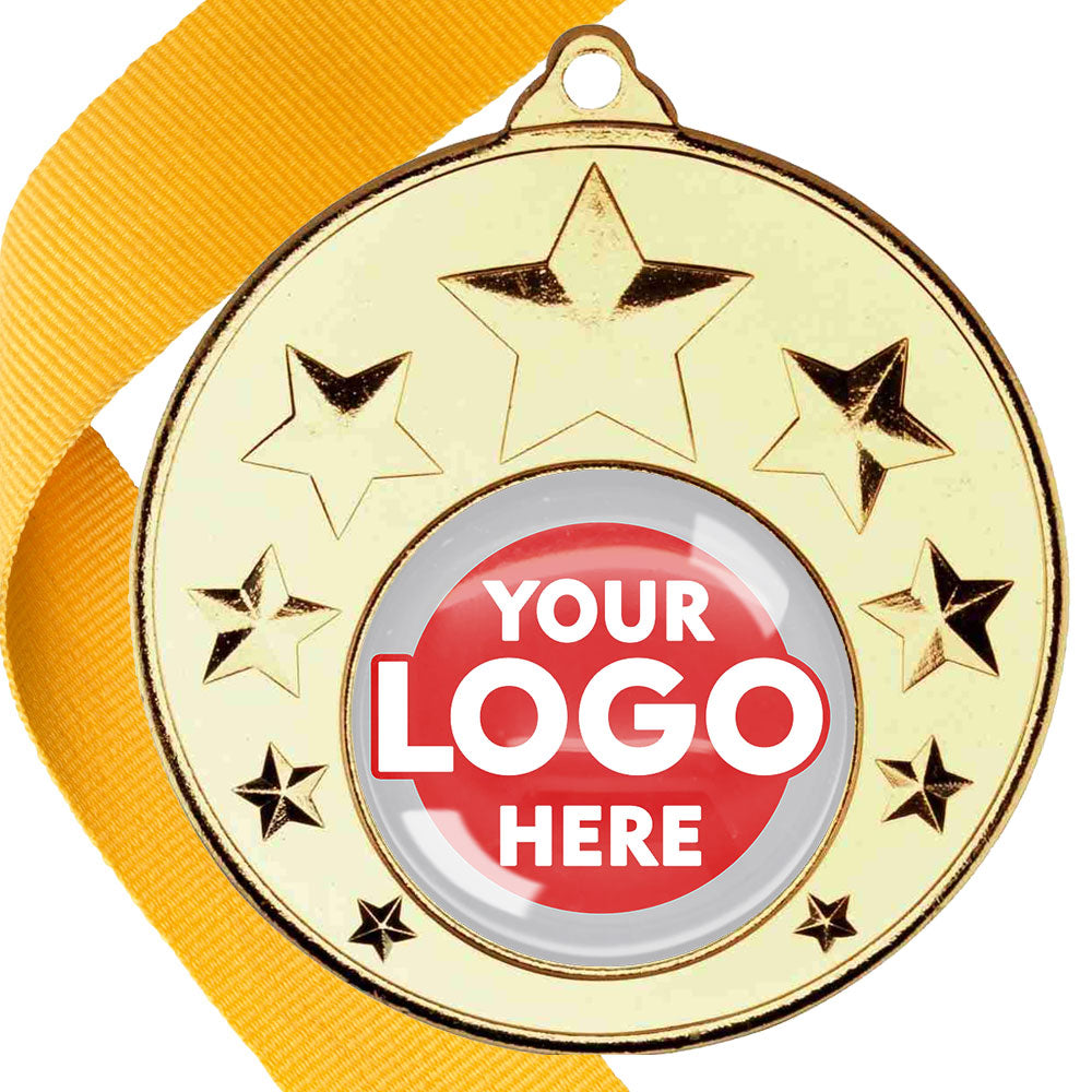 50mm Multi Star Medal on a Ribbon