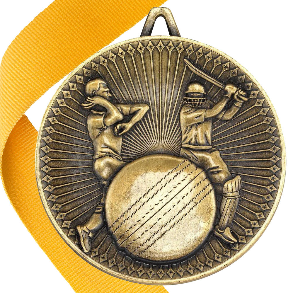 Cricket Antique 60mm Medal BW Trophies