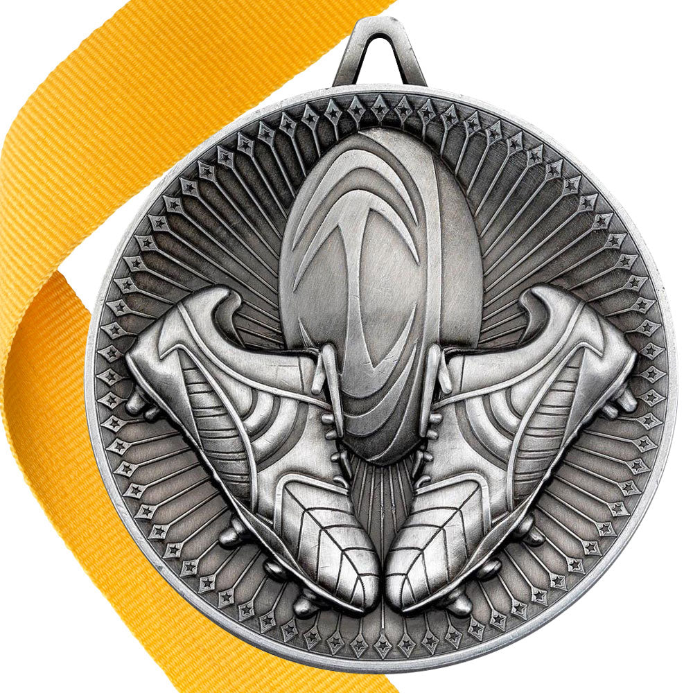 Rugby Antique Style 60mm Medal BW Trophies