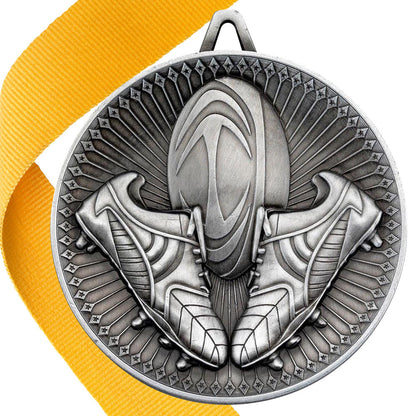 Rugby Antique Style 60mm Medal BW Trophies