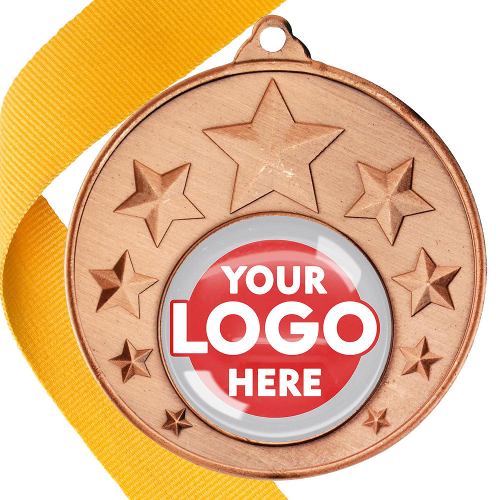 50mm Multi Star Medal on a Ribbon