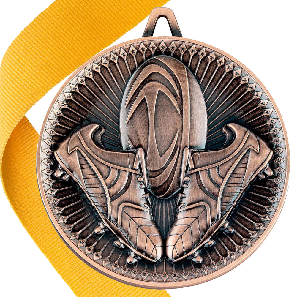 Rugby Antique Style 60mm Medal BW Trophies