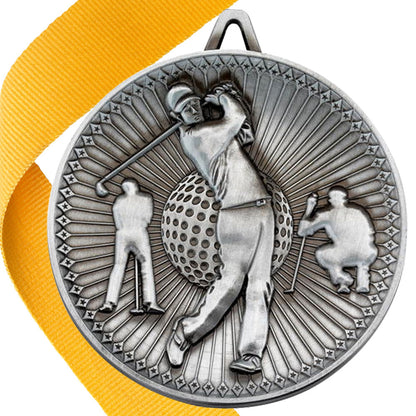 Golf Antique Style 60mm Medal