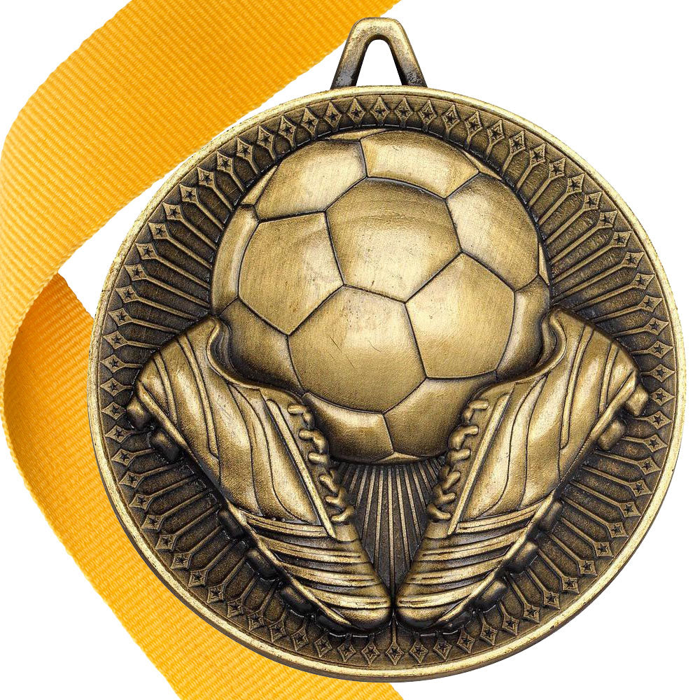 Football + Boots 60mm Medal