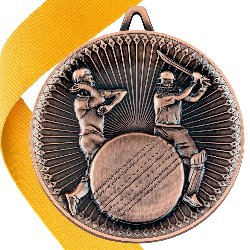 Cricket Antique 60mm Medal BW Trophies