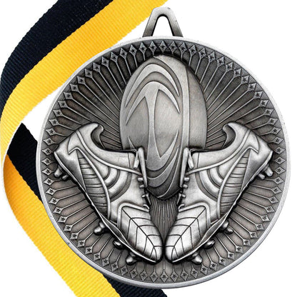 Rugby Antique Style 60mm Medal BW Trophies