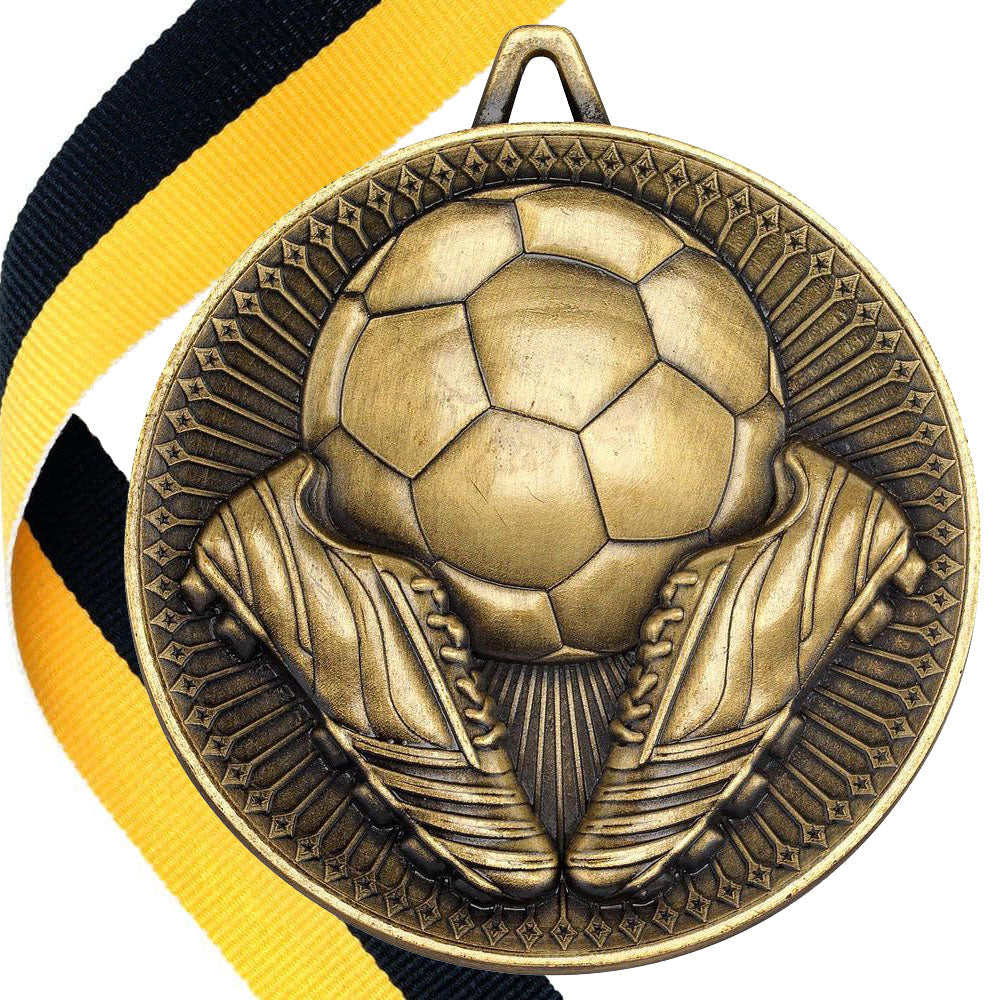Football + Boots 60mm Medal