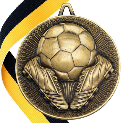 Football + Boots 60mm Medal