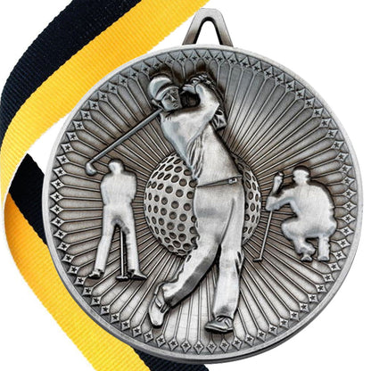 Golf Antique Style 60mm Medal