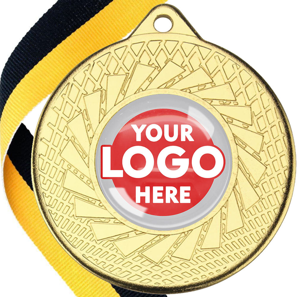 50mm Blade Design Wreath Medals on Ribbons