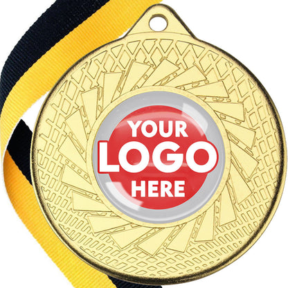 50mm Blade Design Wreath Medals on Ribbons