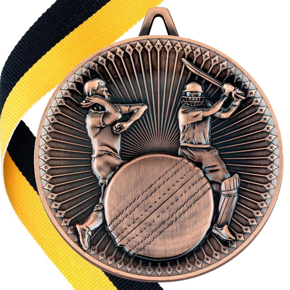 Cricket Antique 60mm Medal BW Trophies