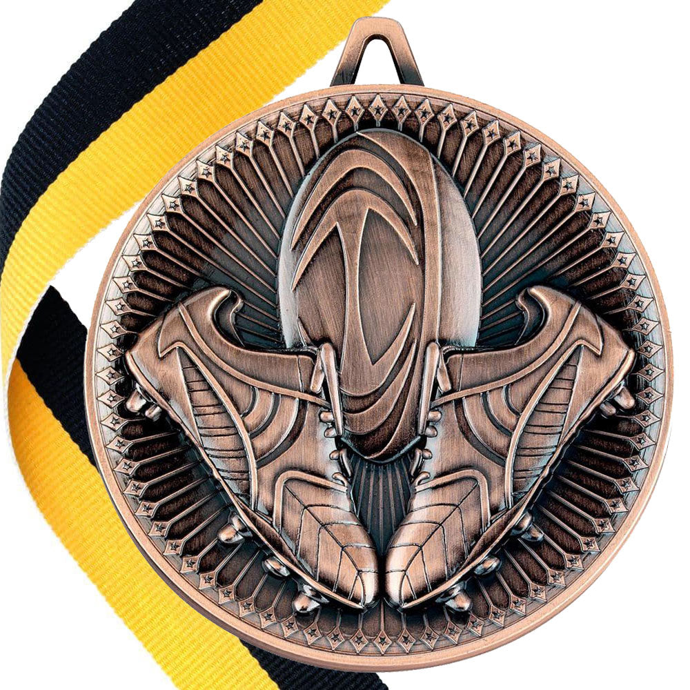Rugby Antique Style 60mm Medal BW Trophies