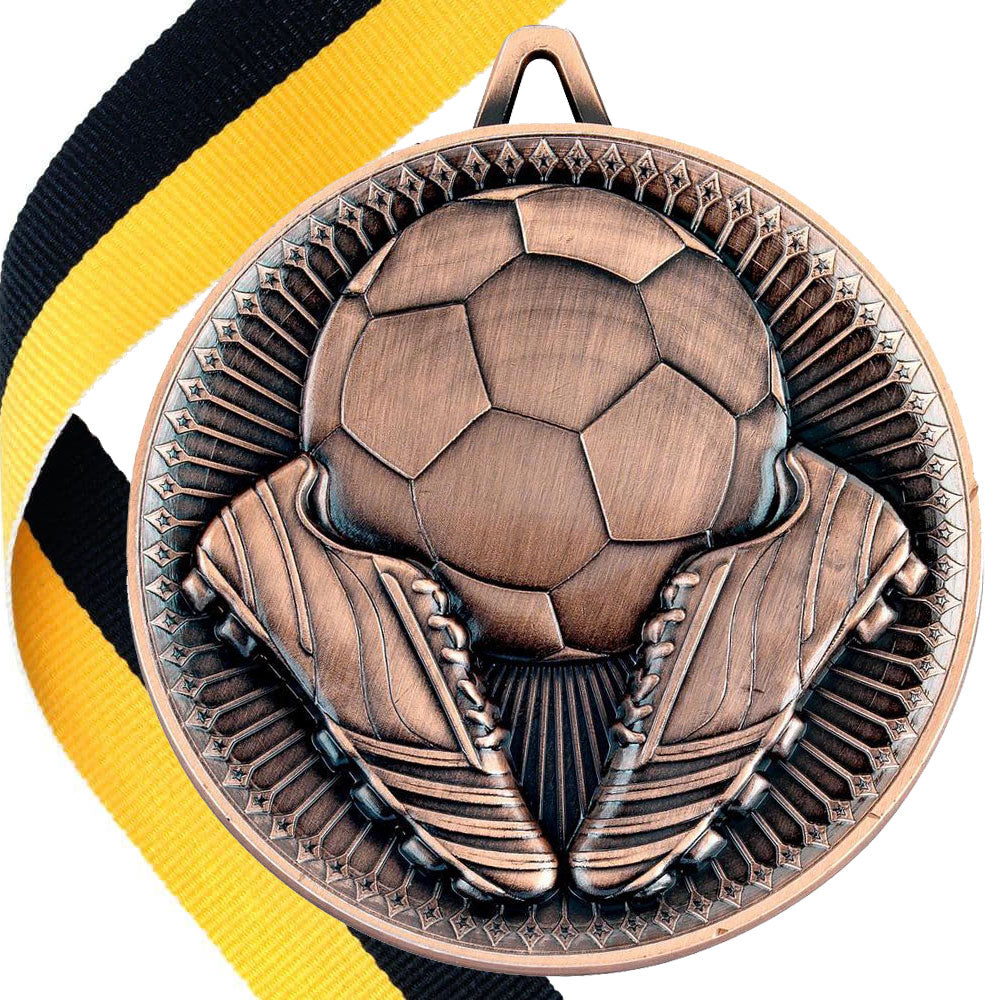 Football + Boots 60mm Medal