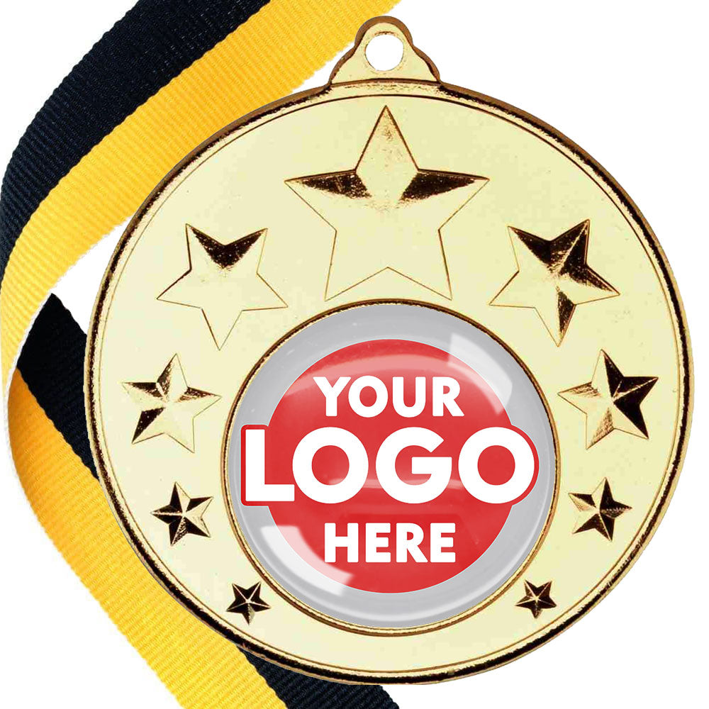 50mm Multi Star Medal on a Ribbon