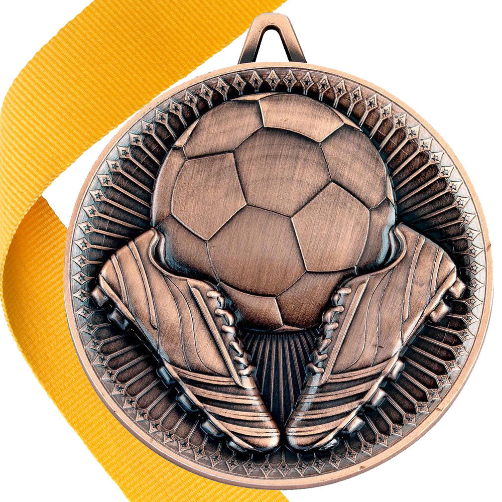 Football + Boots 60mm Medal