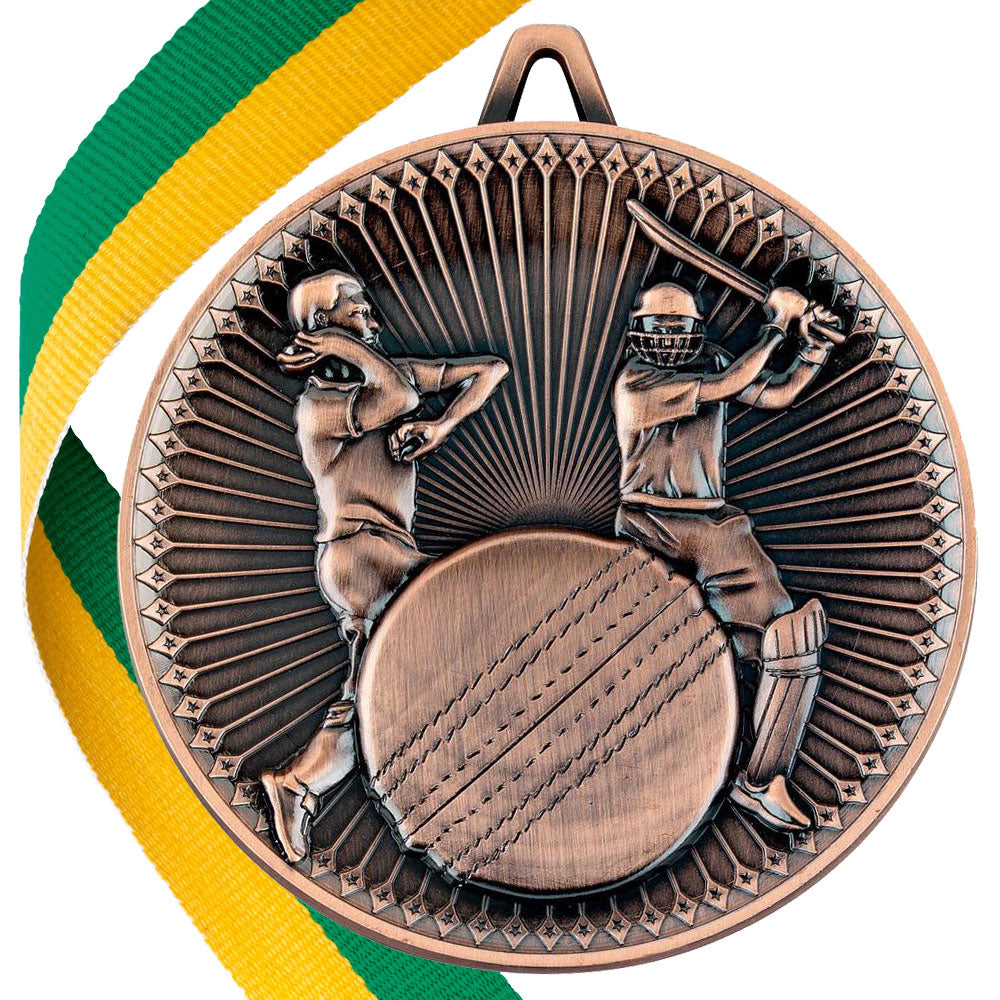 Cricket Antique 60mm Medal BW Trophies