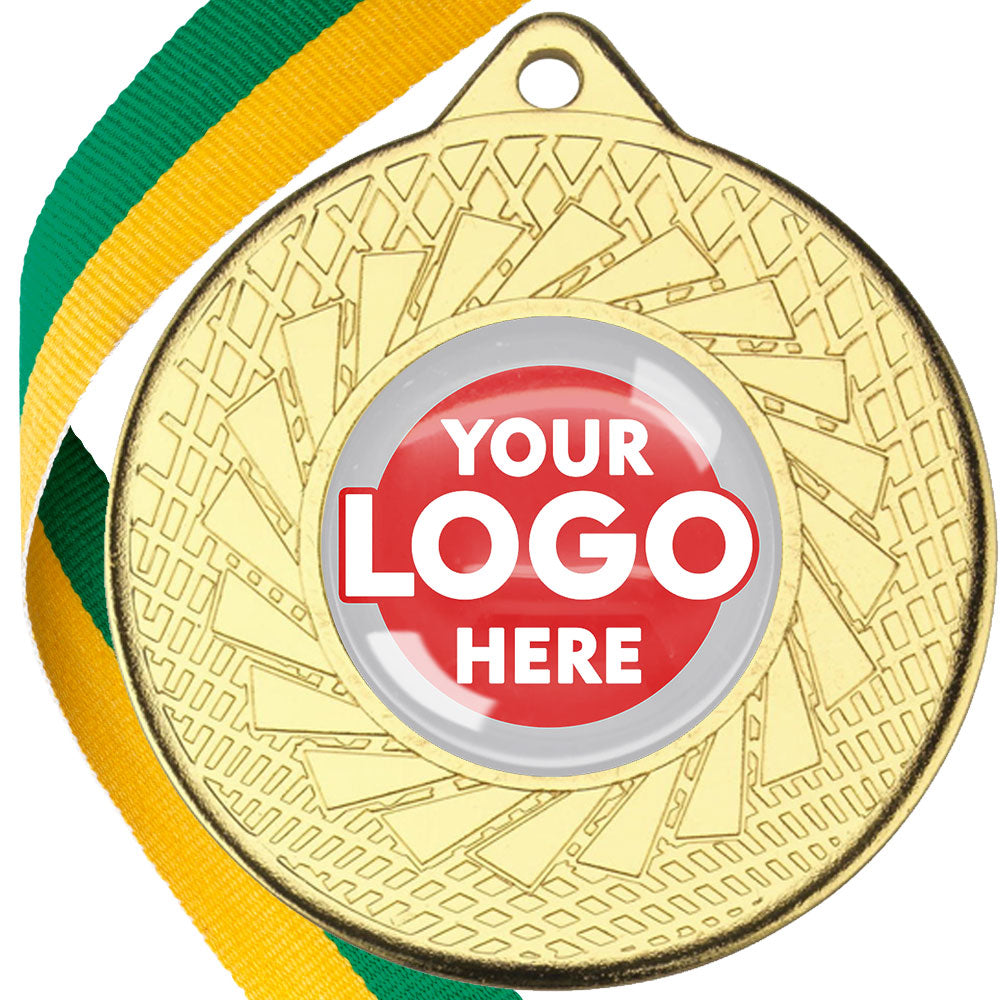 50mm Blade Design Wreath Medals on Ribbons