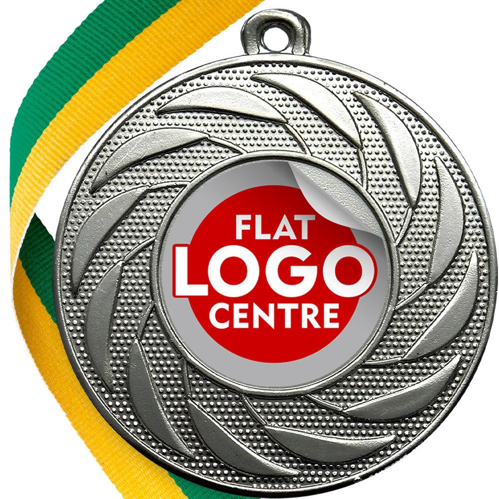 Spinner Design Medal flat centre - MINIMUM ORDER 100