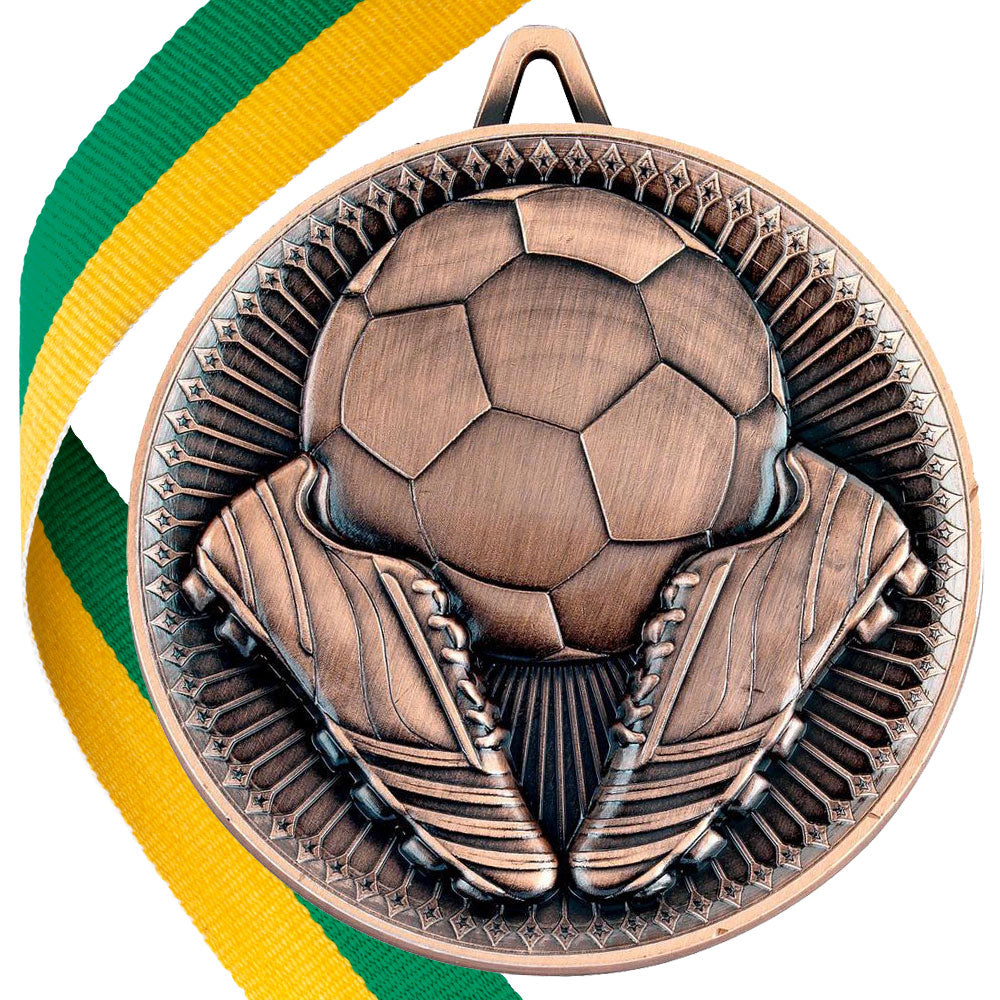 Football + Boots 60mm Medal