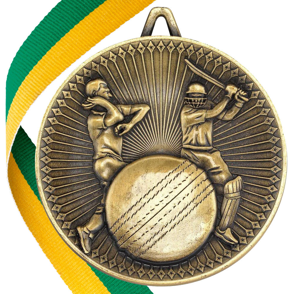 Cricket Antique 60mm Medal BW Trophies