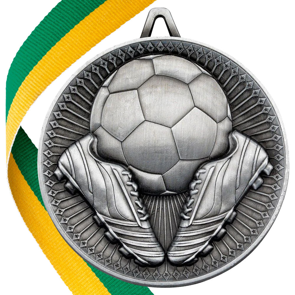 Football + Boots 60mm Medal