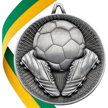 Football + Boots 60mm Medal