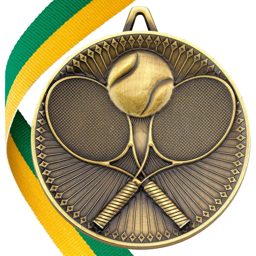 Tennis Antique 60mm Medal BW Trophies