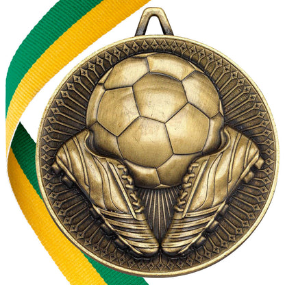 Football + Boots 60mm Medal