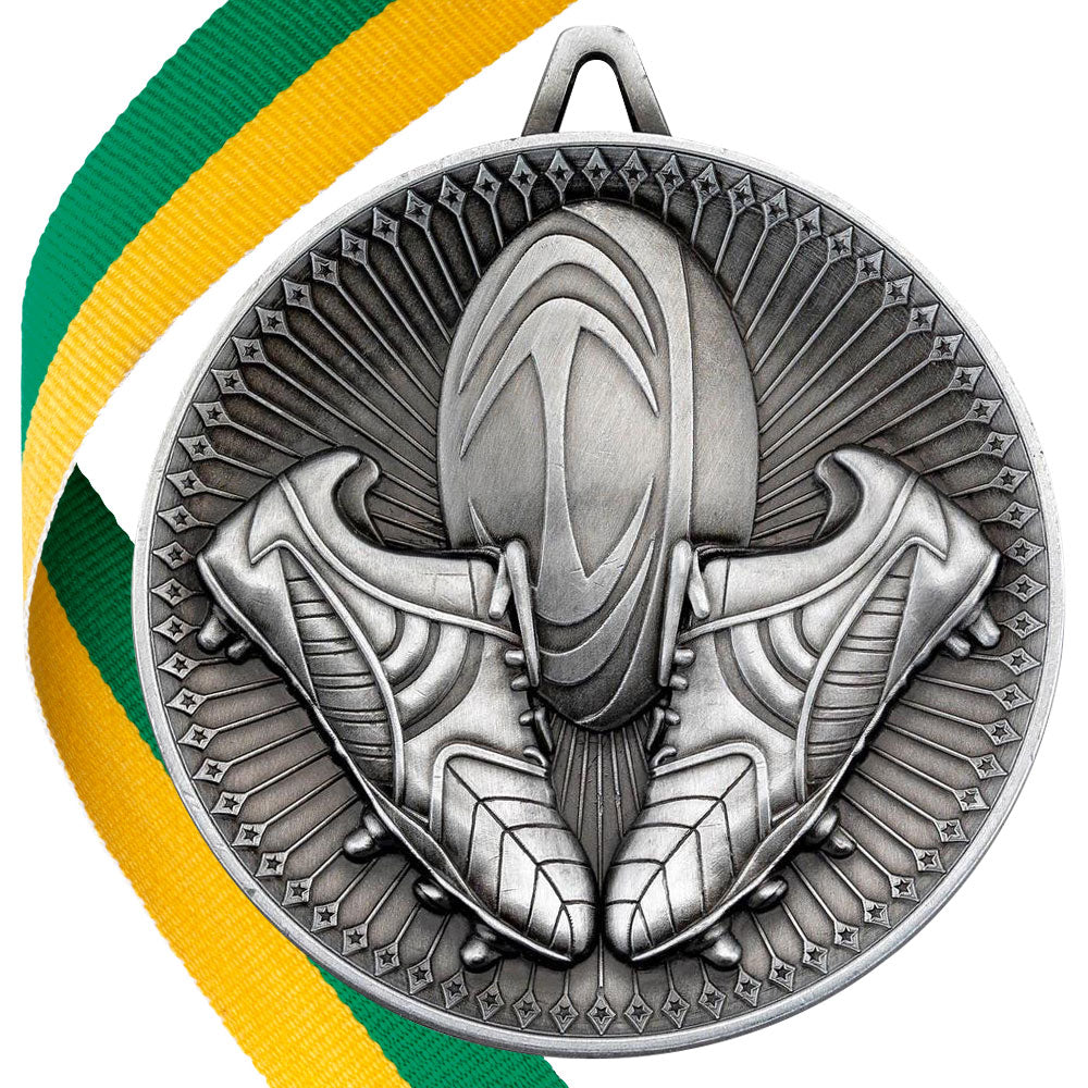 Rugby Antique Style 60mm Medal BW Trophies