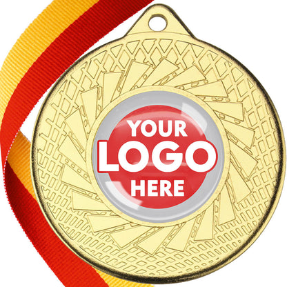 50mm Blade Design Wreath Medals on Ribbons