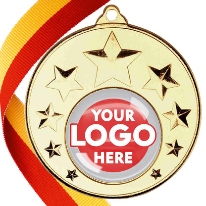 50mm Multi Star Medal on a Ribbon