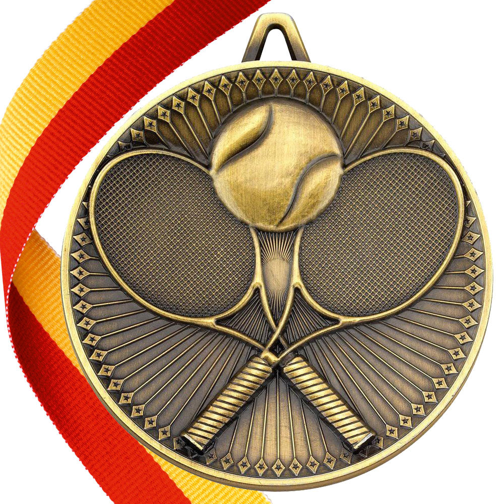 Tennis Antique 60mm Medal BW Trophies