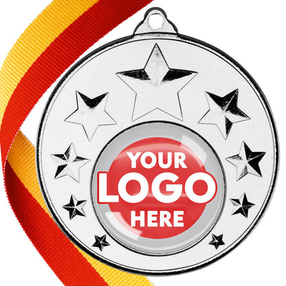 50mm Multi Star Medal on a Ribbon