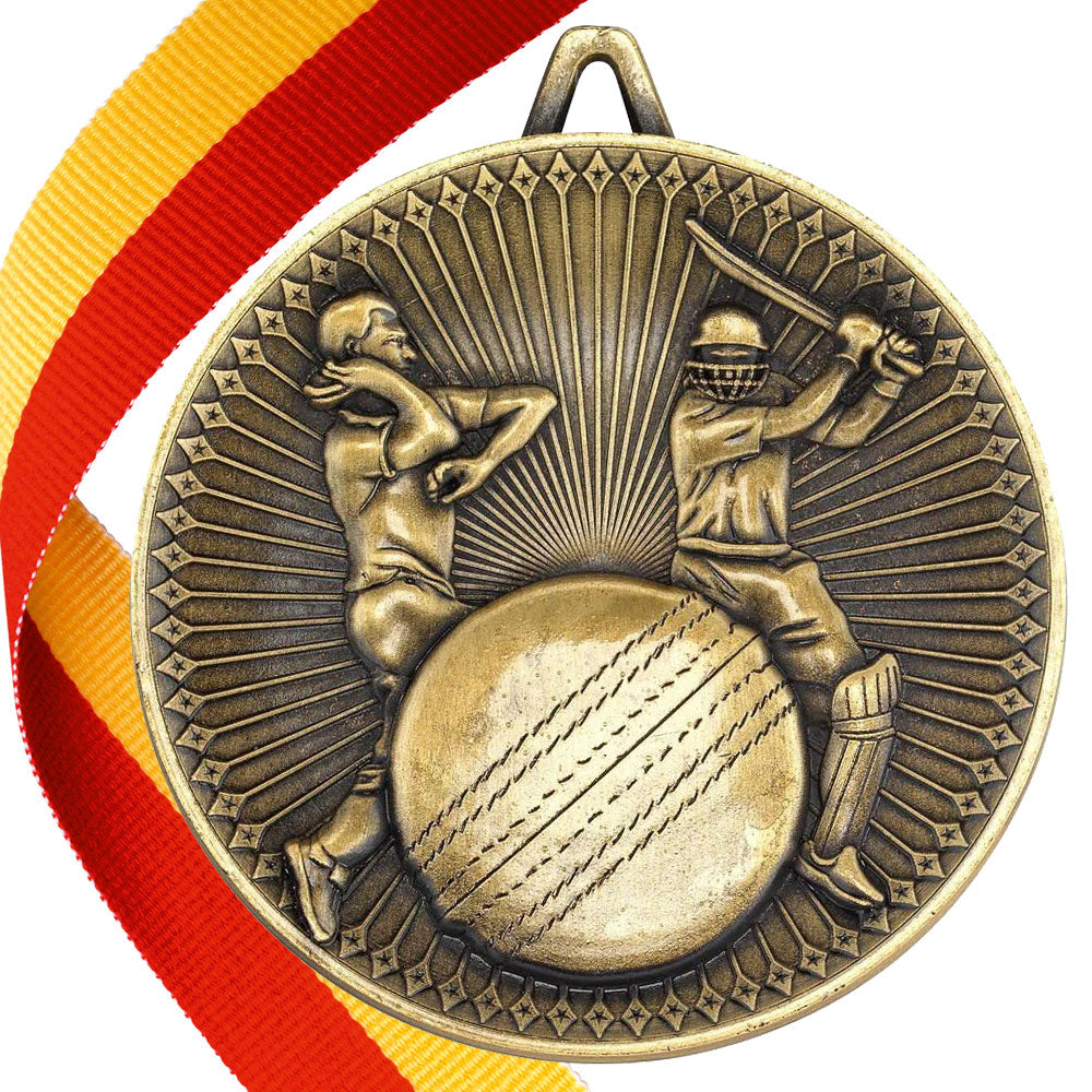 Cricket Antique 60mm Medal BW Trophies