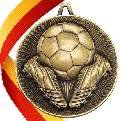Football + Boots 60mm Medal