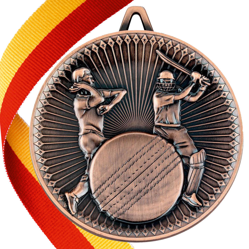 Cricket Antique 60mm Medal BW Trophies