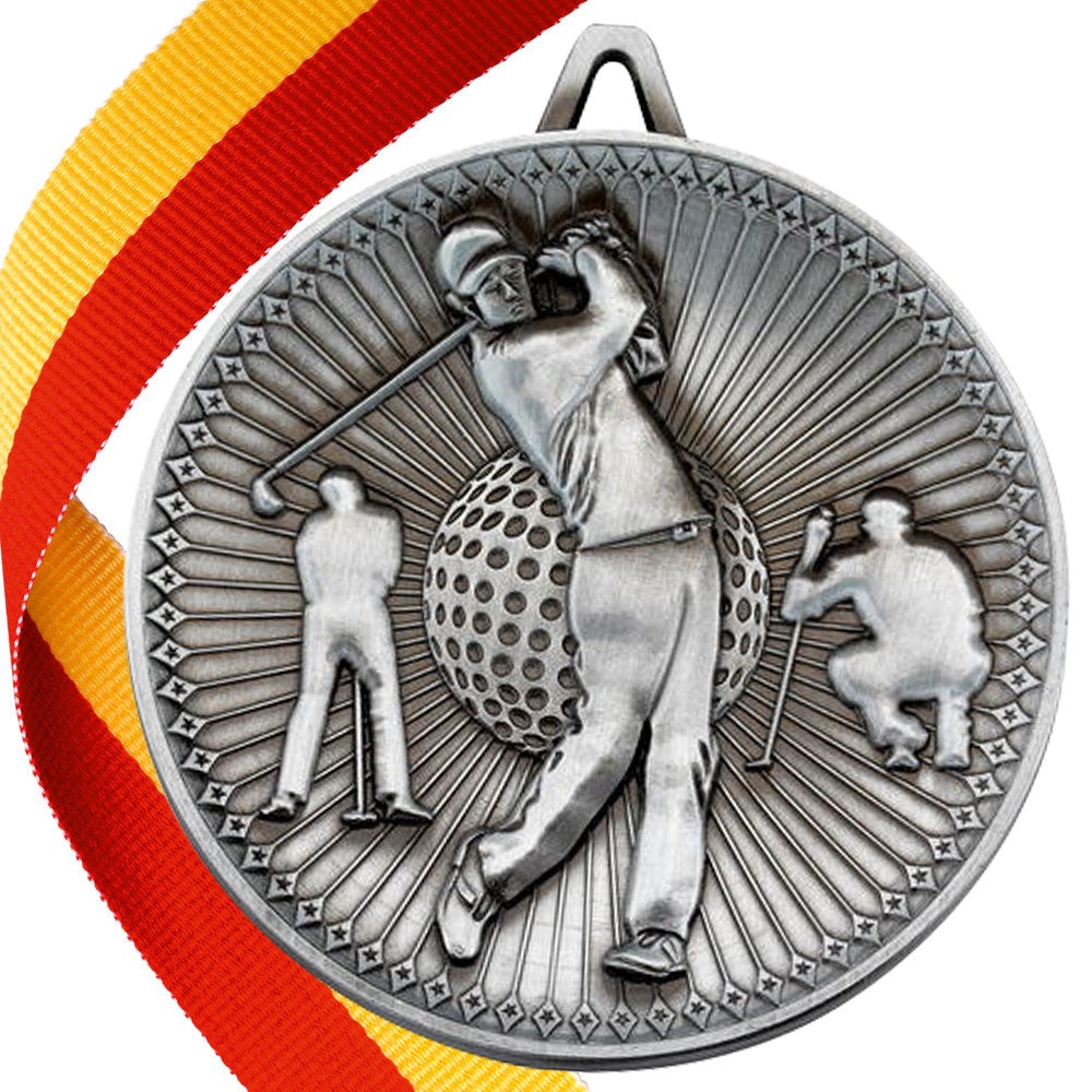Golf Antique Style 60mm Medal