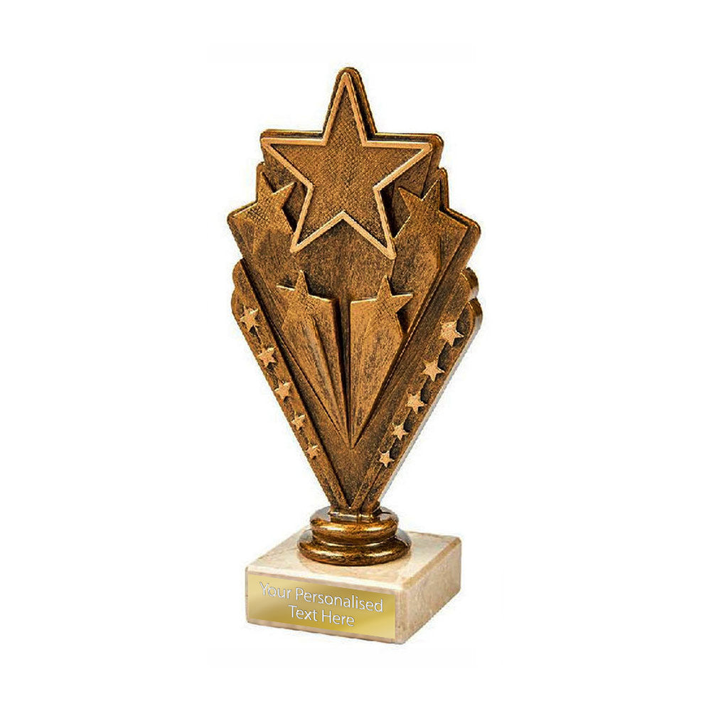 Bronze Star Trophy on Marble Stand (1105C)